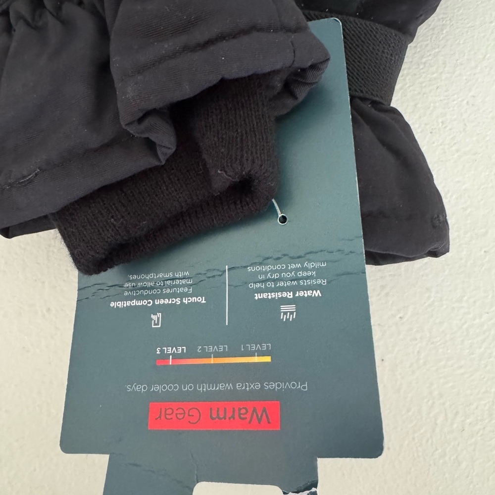Tek Gear Black Winter Gloves - Picture 7 of 8